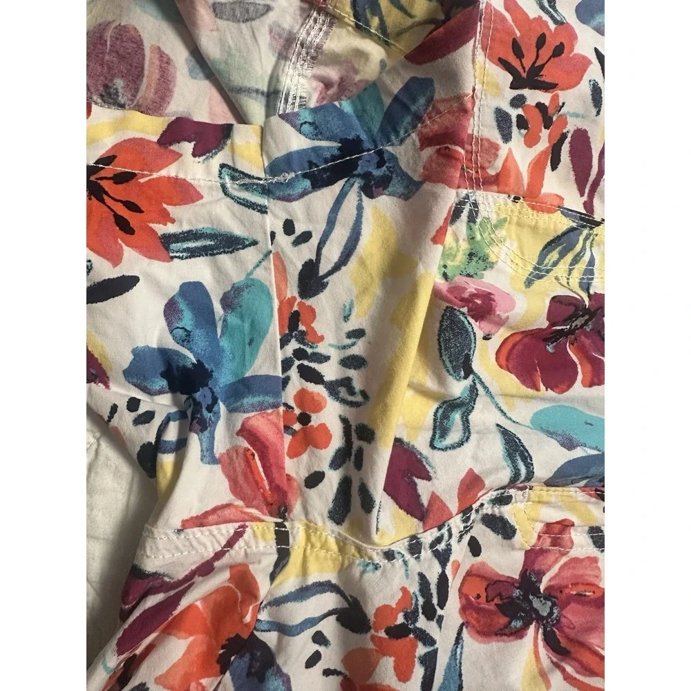 Kiwi Fresh Womens Floral Botanical Shorts Cotton Stretch Size 10 - 6